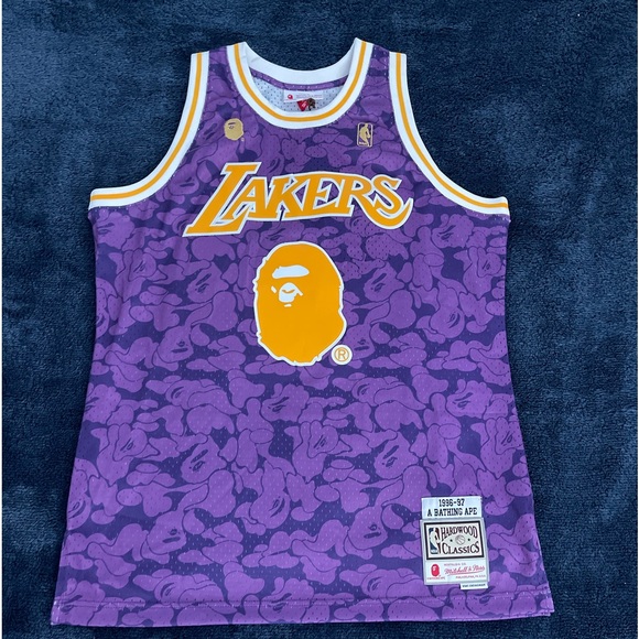 Bape Mitchel X Ness Lakers Jersey